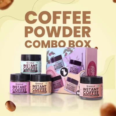 Bevzilla 25g x 4 Coffee Jars Combo - Turkish Hazelnut, English Butterscotch, Colombian Gold, French Vanilla