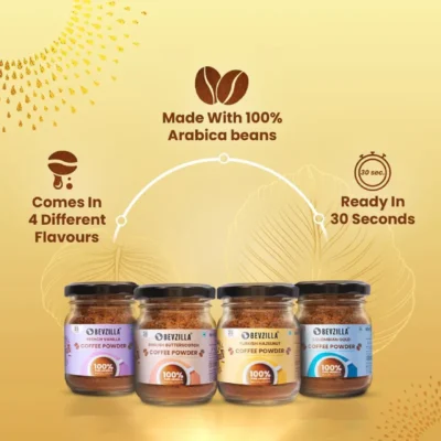 Alternative view of Bevzilla 4-Flavour Coffee Gift Set with Cafe Glass - Pure Arabica