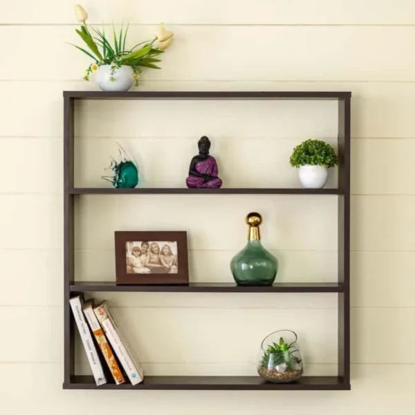 Organize with Elegance: 4 Tier Spice Rack Wooden Kitchen Wall Shelves - Image 3