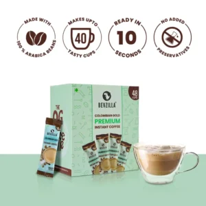 Alternative view of Bevzilla Instant Coffee Powder - 48 Sachets (Colombian Gold)