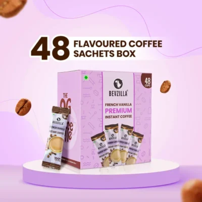 Bevzilla Instant Coffee Powder - 48 Sachets (French Vanilla)