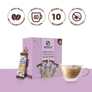 Alternative view of Bevzilla Instant Coffee Powder - 48 Sachets (French Vanilla)