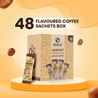 Bevzilla 48 Hazelnut Coffee Sachets Box