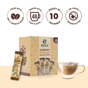 Alternative view of Bevzilla 48 Hazelnut Coffee Sachets Box