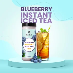 Bevzilla Blueberry Instant Iced Tea Mix (400gm) - Refreshing Blueberry Flavor