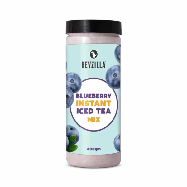 Bevzilla Blueberry Instant Iced Tea Mix (400gm) - Refreshing Blueberry Flavor - Image 2