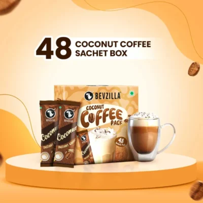 Bevzilla Coconut Instant Coffee Powder (48 Sachets)