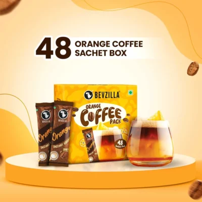 Bevzilla Orange Instant Coffee Powder (48 Sachets)