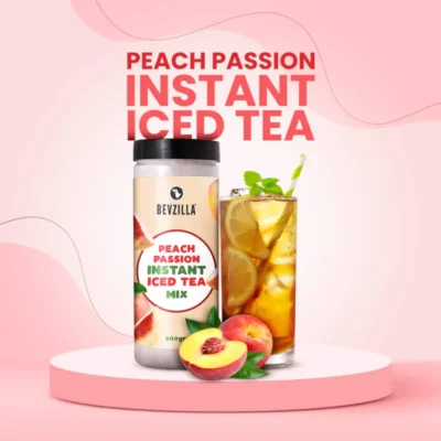 Bevzilla Peach Passion Instant Iced Tea Mix | Refreshing Peach Flavour | 400g