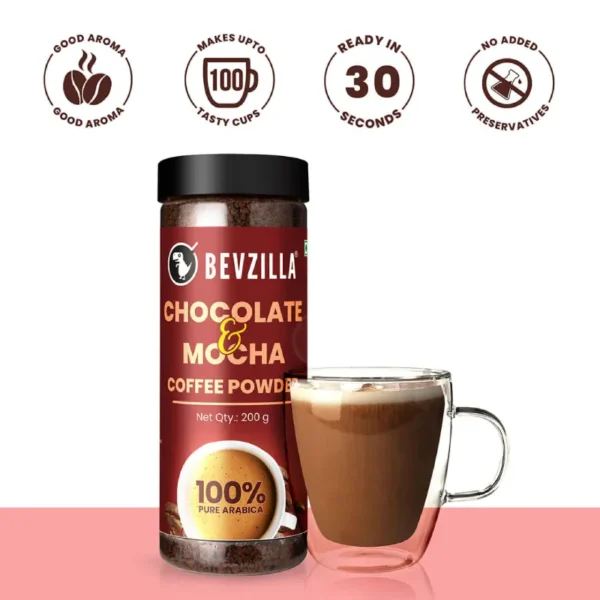 Bevzilla Premium Choco Mocha Coffee Powder - 200g - Image 5