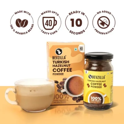 Alternative view of Bevzilla Turkish Hazelnut Instant Coffee Powder (75gms)