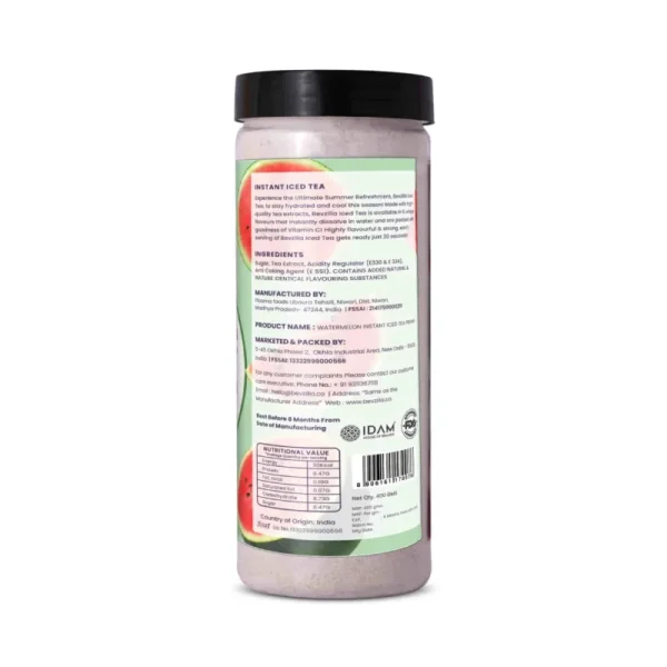 Bevzilla Watermelon Instant Iced Tea Mix (400gm) - Image 3
