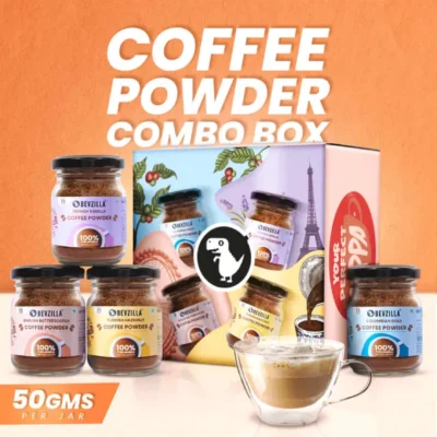 Bevzilla Flavoured Coffee Powder Combo - 4 Irresistible Flavors (50g Each)