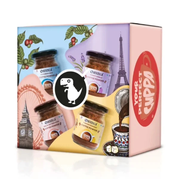 Bevzilla Flavoured Coffee Powder Combo - 4 Irresistible Flavors (50g Each) - Image 2