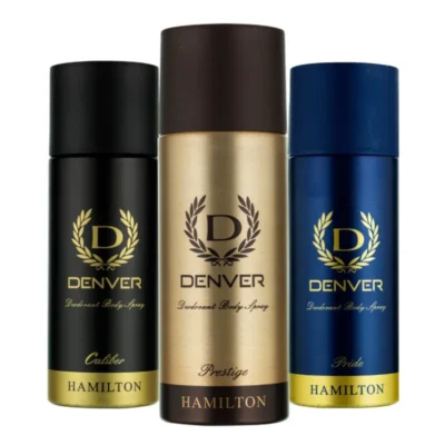 Denver Caliber, Prestige, and Pride Combo Deodorant Spray for Men - 600ml (Pack of 3 x 200ml)