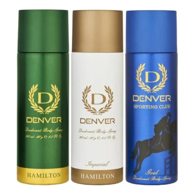 Denver Hamilton, Imperial & Sporting Club Goal Combo Deodorant Spray for Men (600 ml, Pack of 3)