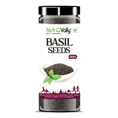NutroVally Premium Basil Seeds for Health & Wellness - 200gm