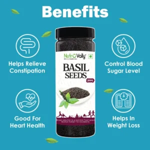 Alternative view of NutroVally Premium Basil Seeds for Health & Wellness - 200gm