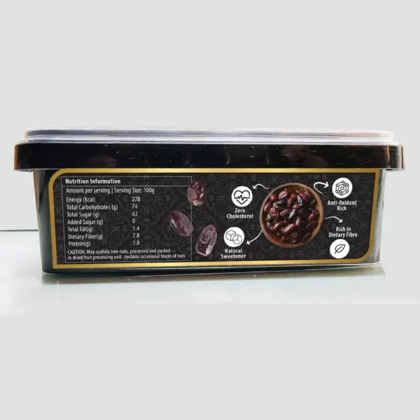 NutroVally Black Dates 400gm (Pack of 2) - Nutrient-Dense Sweet Treats - Image 2