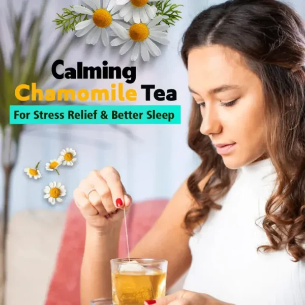 NutroVally Chamomile Tea: Pure Sleep & Stress Relief - 50 Sachets - Image 4