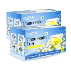 NutroVally Chamomile Tea: Pure Sleep & Stress Relief - 50 Sachets