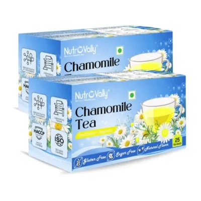 NutroVally Chamomile Tea: Pure Sleep & Stress Relief - 50 Sachets