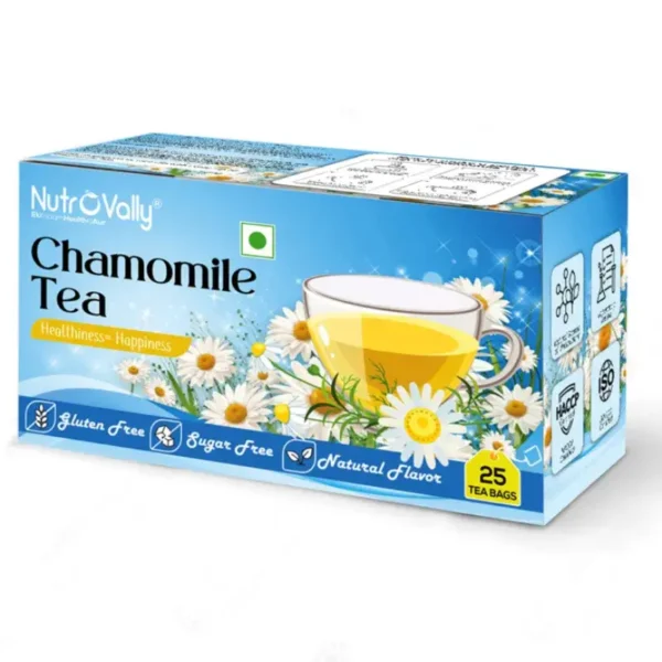 NutroVally Chamomile Tea: Pure Sleep & Stress Relief - 50 Sachets - Image 2