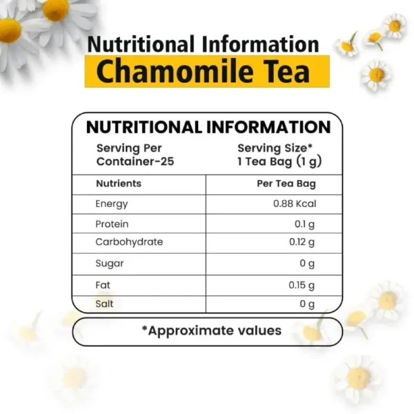 NutroVally Chamomile Tea: Pure Sleep & Stress Relief - 50 Sachets - Image 5