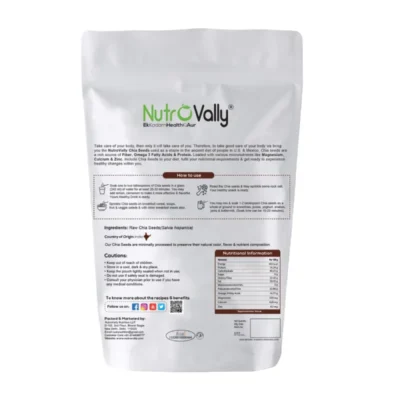 Alternative view of NutroVally Premium Chia Seeds 400g - Superfood for Weight Loss & Wellness