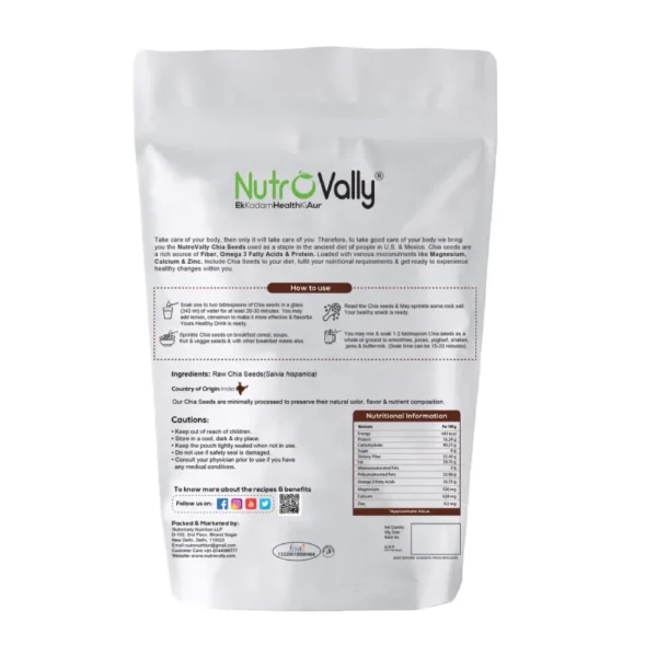 NutroVally Chia Seeds 200g Pack - Image 2