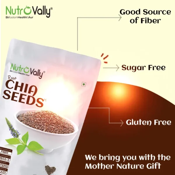 NutroVally Chia Seeds 200g Pack - Image 3