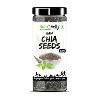 NutroVally Raw Chia Seeds 200gm - Powerhouse of Nutrition