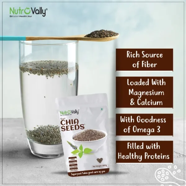 NutroVally Chia Seeds 200g Pack - Image 4
