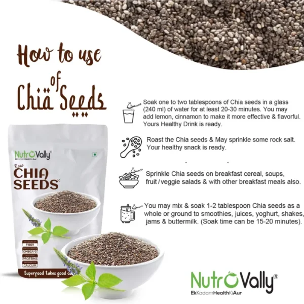 NutroVally Chia Seeds 200g Pack - Image 5