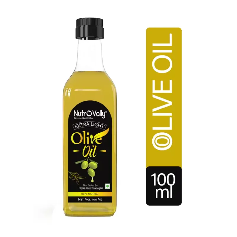 NutroVally Extra Light Olive Oil 100ml - Pure, Versatile & Heart-Healthy NutroVally Extra Light Olive Oil 100ml - Pure, Versatile & Heart-Healthy
