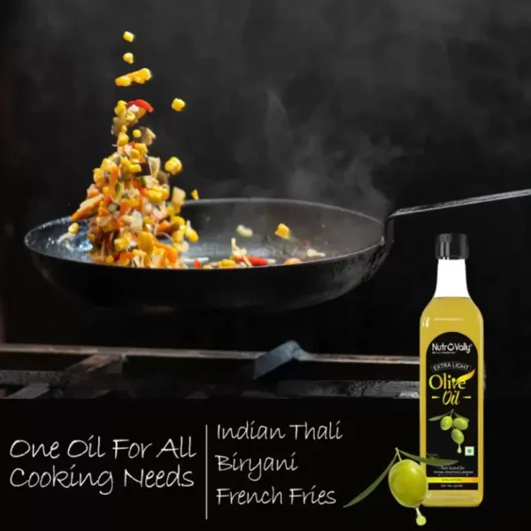 NutroVally Extra Light Olive Oil 250ml - Pure, Heart-Healthy Cooking Oil - Image 3