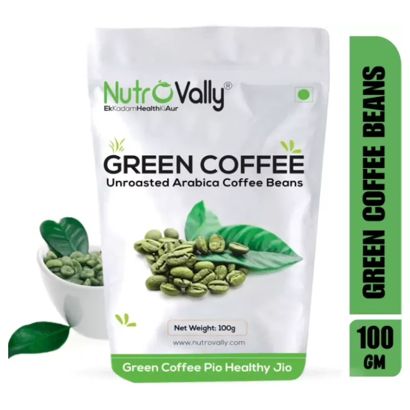 NutroVally Green Coffee Unroasted Arabica Coffee Beans, 100g NutroVally Green Coffee Unroasted Arabica Coffee Beans, 100g