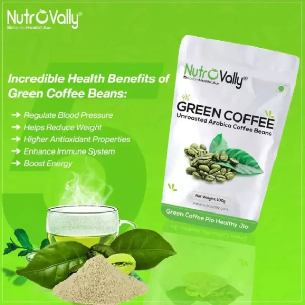 NutroVally Arabica Green Coffee Beans 200g - Boost Metabolism & Weight Loss - Image 3