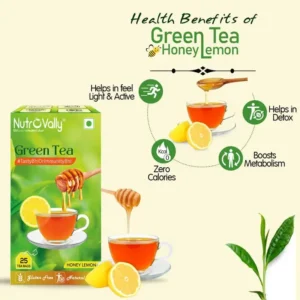 Alternative view of NutroVally Honey Lemon Green Tea - Detox & Weight Management (25 Sachets)
