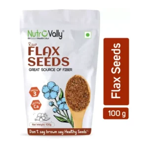 NutroVally Raw Brown Flax Seeds - Heart & Digestive Health, 100g
