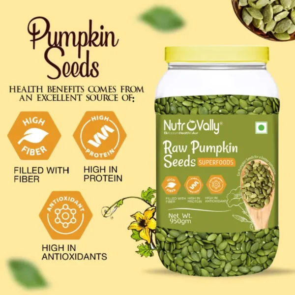 NutroVally Raw Pumpkin Seeds 950gm - Nutty & Nutrient-Rich - Image 2