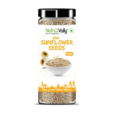NutroVally Premium Raw Sunflower Seeds, 200gm - Nutrient-Rich Snack