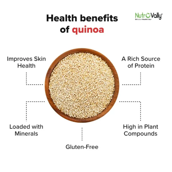 NutroVally White Quinoa Seeds, Raw & Unroasted, 200g - Health Reimagined - Image 2