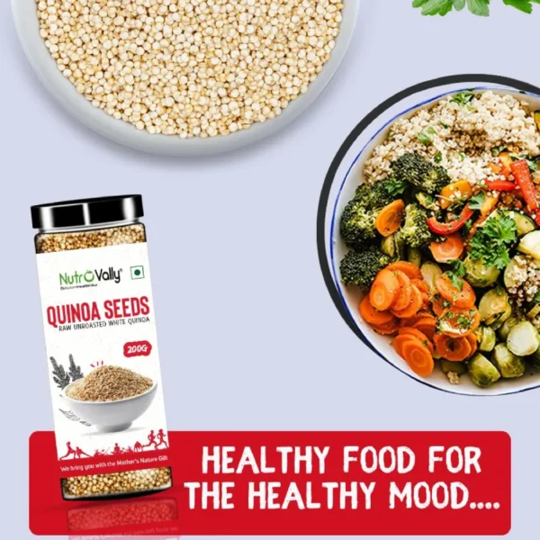 NutroVally White Quinoa Seeds, Raw & Unroasted, 200g - Health Reimagined - Image 4