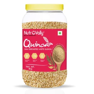 NutroVally Raw Unroaster White Quinoa, 1Kg - High Fiber & Antioxidant-Rich