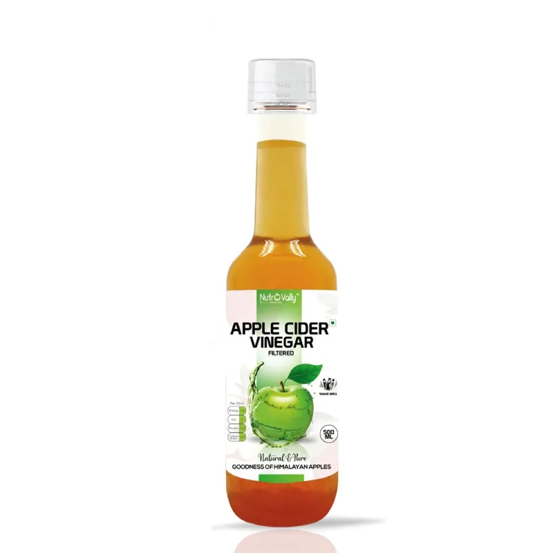 Nutrovally Filtered Apple Cider Vinegar, 500ml - Pure Himalayan Elixir for Wellness Nutrovally Filtered Apple Cider Vinegar, 500ml - Pure Himalayan Elixir for Wellness