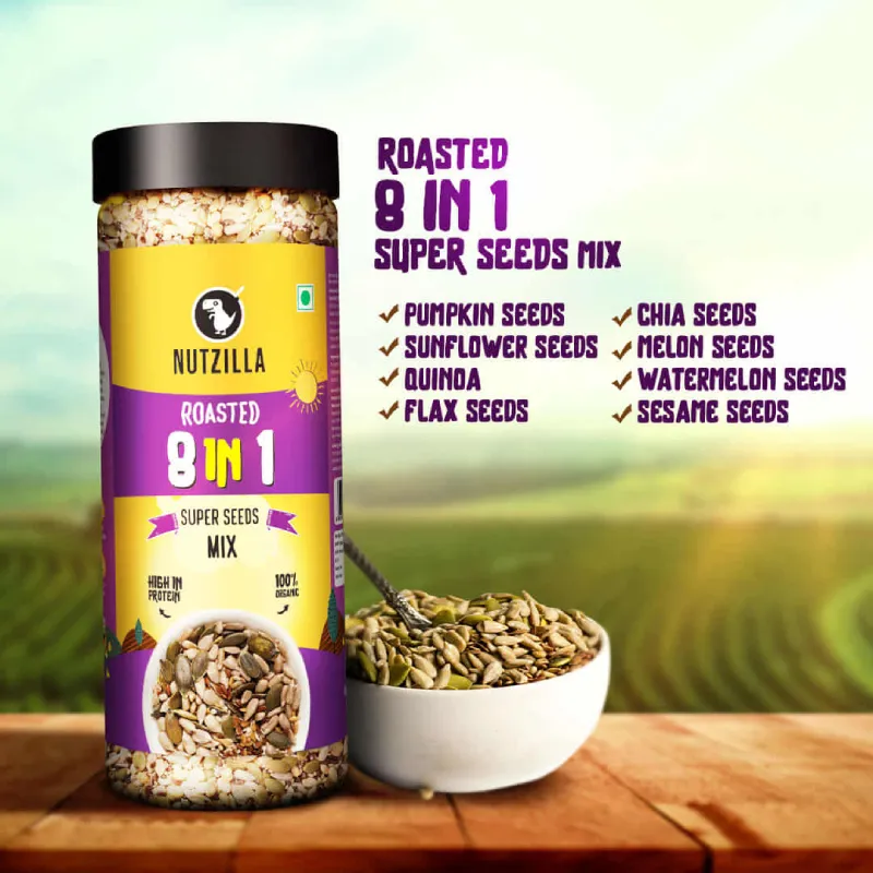 Bevzilla Nutzilla 8-in-1 Superseeds Mix (300g) - Nutritious Blend for Healthy Snacking Bevzilla Nutzilla 8-in-1 Superseeds Mix (300g) - Nutritious Blend for Healthy Snacking