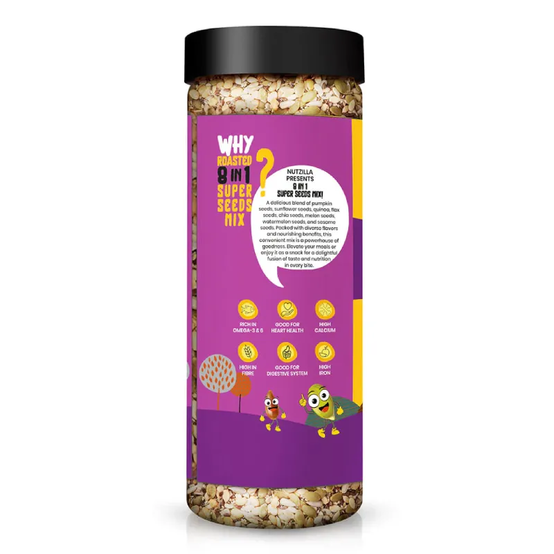 Bevzilla Nutzilla 8-in-1 Superseeds Mix (300g) - Nutritious Blend for Healthy Snacking Bevzilla Nutzilla 8-in-1 Superseeds Mix (300g) - Nutritious Blend for Healthy Snacking - Image 4
