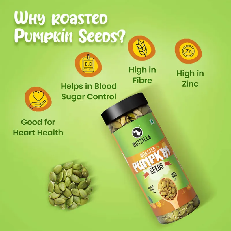Bevzilla (Nutzilla) Roasted Pumpkin Seeds (250g): Nutritional Powerhouse for Wholesome Snacking Bevzilla (Nutzilla) Roasted Pumpkin Seeds (250g): Nutritional Powerhouse for Wholesome Snacking - Image 2