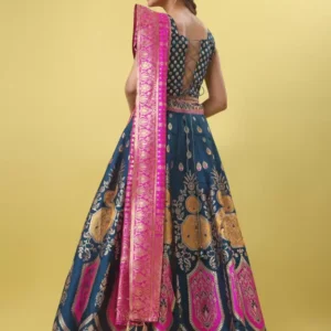 Alternative view of Shopsy Rama Zari Work Lehenga Choli - Festive Elegance